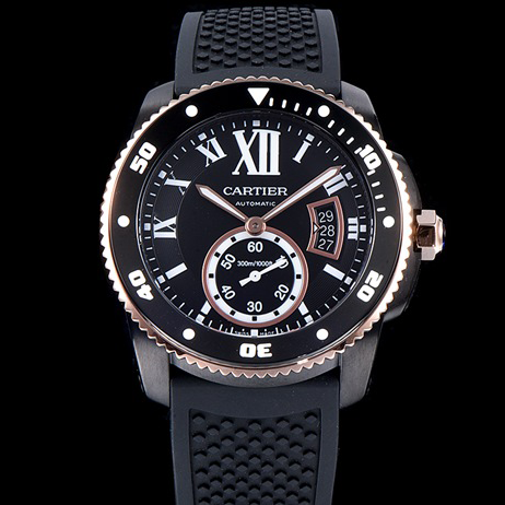 CARTIER 까르띠에 칼리브 드 블랙 다이얼 오토매틱 무브먼트 car0711 