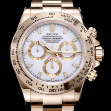 ROLEX 로렉스 크로노그래프 데이토나 18K 옐로우골드 화이트 다이얼 수정형 ETA 7750 오토매틱 무브먼트 rol0729