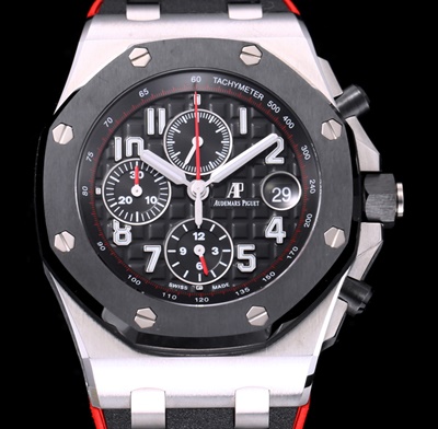 AUDEMARS PIGUET 로얄오크 오프쇼어 26470SO.OO.A002CA.01 리미티드 에디션 크로노그래프 블랙 와플 다이얼 오토매틱 무브먼트 aud0310 - Audemars Piguet Royal Oak Offshore New Update ! Anniversary Edition Chronograph Black Waffle Dial High Quilty Automatic Movement