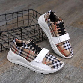 BURBERRY 버버리 빈티지 체크 코튼 스니커즈