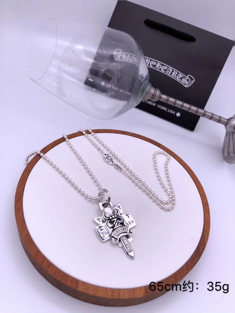 CHROME HEARTS 크롬하츠 남녀공용 925실버 목걸이 65cm