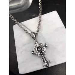 CHROME HEARTS 크롬하츠 남녀공용 925실버 십자 목걸이 65cm