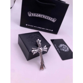 CHROME HEARTS 크롬하츠 남녀공용 925실버 십자 목걸이 65cm