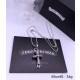 CHROME HEARTS 크롬하츠 남녀공용 925실버 십자 목걸이 65cm