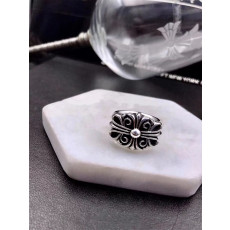 CHROME HEARTS 크롬하츠 남녀공용 925실버 십자꽃 반지 12~24호