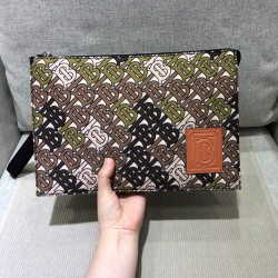 BURBERRY 버버리 TB 나일론&레더 클러치백 BURB0404