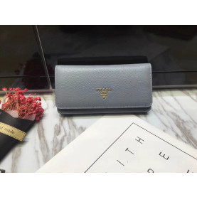 PRADA 프라다 메탈로고 장지갑 4COLOR