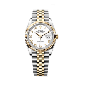 35위 (실사영상) ROLEX 로렉스 최고급형 데이져스트 m126233-0029 드레스워치 넘버원 18K 옐로골드 투톤 콤비 화이트 다이얼 브레이슬릿 스위스 ETA 2836-2 오토매틱 무브먼트 rol0559