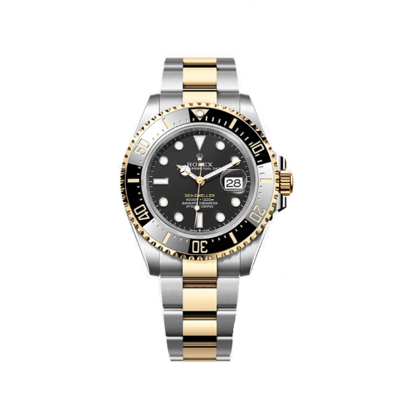 44위 ROLEX 로렉스 씨-드웰러 VIP타입 싱크로율 완벽 투톤콤비 18K RG 44mm 남성용시계 세라믹 베젤 블랙 다이얼 ETA 2836-2 오토매틱 무브먼트 rol0834