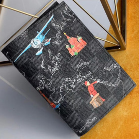 LOUIS VUITTON 루이비통 흑 다미에 여권지갑