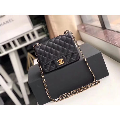 CHANEL 샤넬 클래식 미니 17cm A1115-16 램스킨