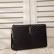 SAINT LAURENT 생로랑 쉐브론 모노그램 클러치 440222-1