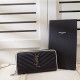 SAINT LAURENT 생로랑 마틀라쎄 모노그램 지퍼 어라운드 지갑 358094-13
