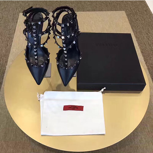 VALENTINO 발렌티노 락스터드 슬링백 힐 6.5cm M1344-8