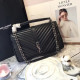 SAINT LAURENT 생로랑 사첼백 실버 토트&숄더 32CM Y87105-5
