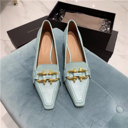 BOTTEGA VENETA 보테가베네타 키튼 힐 송치 가죽 로퍼 굽높이4.5CM  BV90610-2 2020/신상