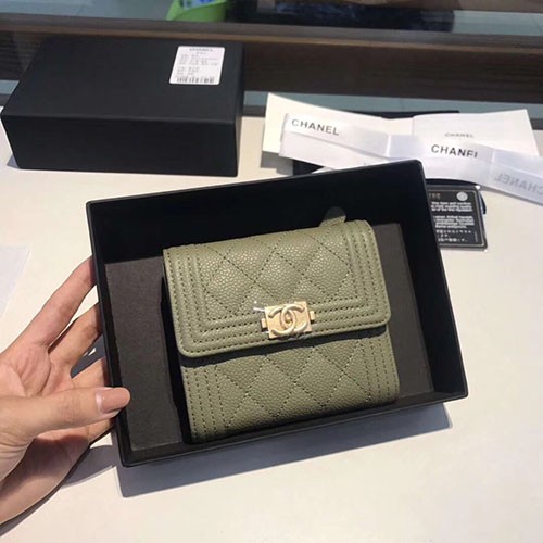 CHANEL 샤넬 LEBOY 지갑 캐비어 금장 AS87088