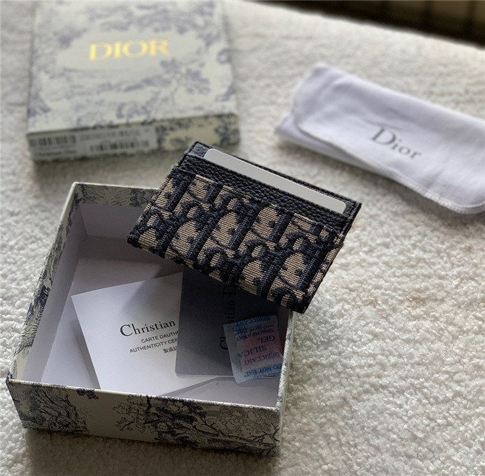 DIOR 디올 오블리크 카드지갑 D15400