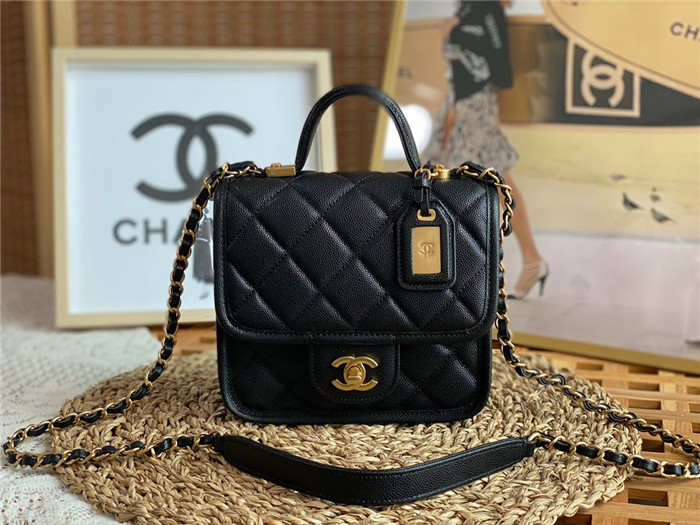 CHANEL 샤넬 22K 스몰 탑핸들 플랩백 AS3652