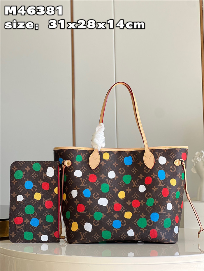 LOUIS VUITTON 루이비통 쿠사마 야요이 콜라보 네버플 미듐 M46381