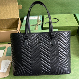 GUCCI 구찌 GG 마몽 마틀라세 라지 토트백 739684