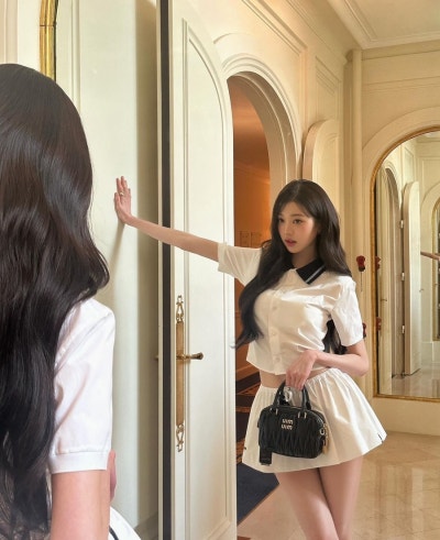 [아이브 장원영] MIUMIU 미우미우 마테라세 나파 탑 핸들백