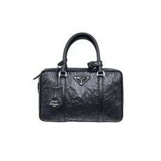 PRADA 프라다 미디엄 앤티크 나파 가죽 탑 핸들 백 1BB092 3COLOR