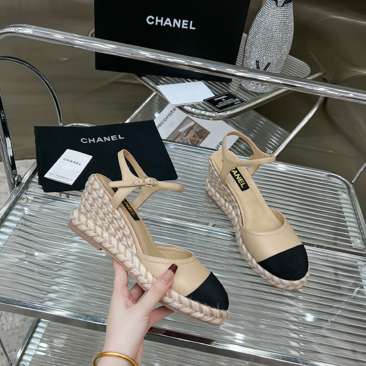 CHANEL 샤넬 에스퍄듀 웨지힐 3COLOR