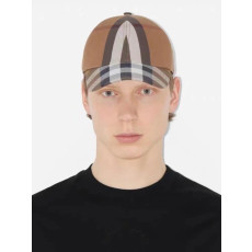 BURBERRY 버버리 체크 코튼 블렌드 베이스볼 캡