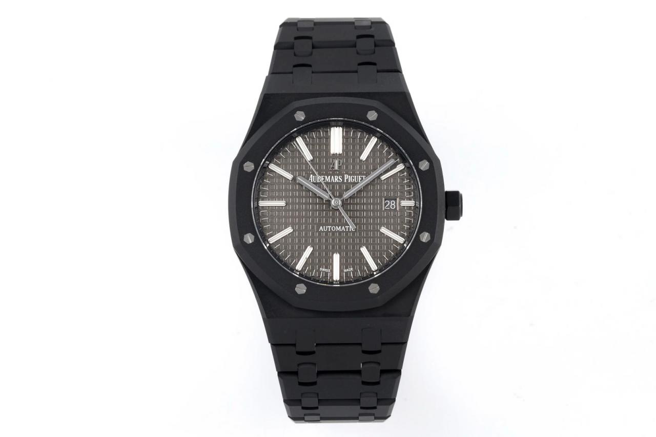 AUDEMARS PIGUET 오데마피게 로얄오크 블랙 그레이 다이얼 DLC 15400
