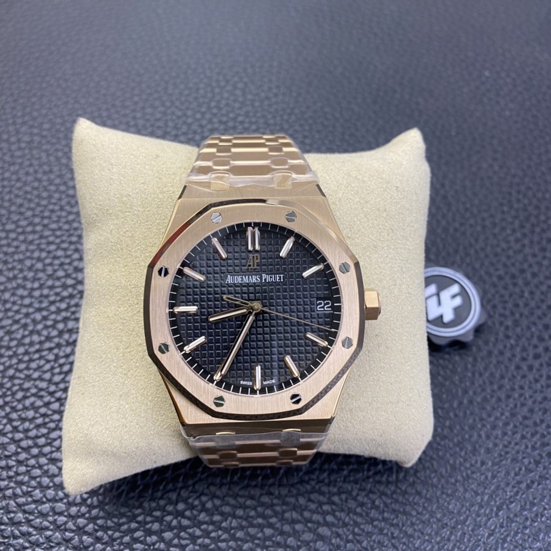 AUDEMARS PIGUET 오데마피게 로얄오크 플라잉 로즈골드 블랙다이얼 15500
