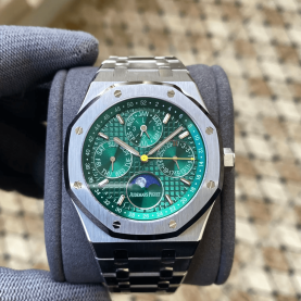 AUDEMARS PIGUET 오데마피게 로얄오크 퍼페추얼 캘린더 그린 다이얼 26574