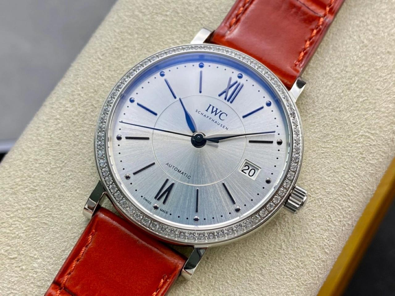 IWC 아이더블유씨 포르토피노 다이아베젤 실버 그레이/블랙 다이얼