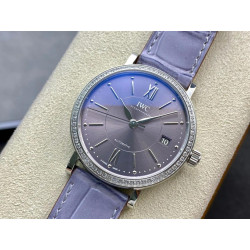 IWC 아이더블유씨 포르토피노 다이아베젤 실버 퍼플 다이얼