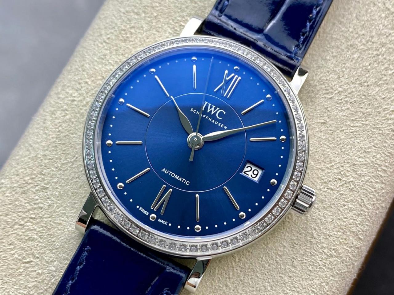 IWC 아이더블유씨 포르토피노 다이아베젤 실버 블루다이얼