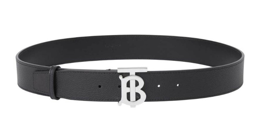 BURBERRY 버버리 체크 레더 TB 벨트