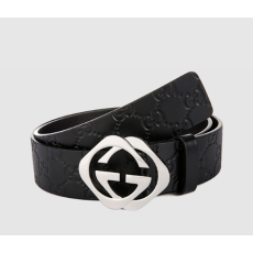 GUCCI 구찌 GG 마몽 엠보스 레더 벨트