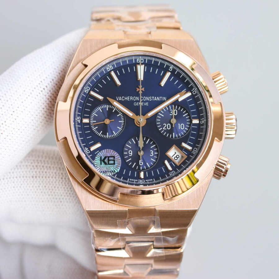 VACHERON CONSTANTIN 바쉐론콘스탄틴 크로노그래프 41mm 핑크 골드 버클 오토매틱 메탈 시계 2color 5500V110R-B952 2COLOR