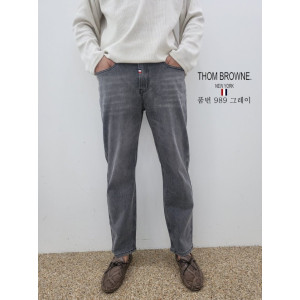 THOM BROWNE 톰브라운 슬림 일자 청바지