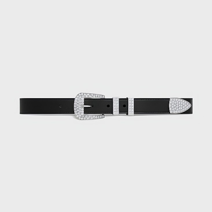 CELINE 셀린느 빈티지 소가죽 워터 다이아몬드 벨트 45BFF3 (25mm) 2COLOR