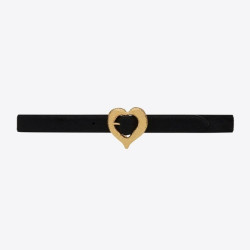 SAINT LAURENT 생로랑 포니 이펙트 가죽 하트 모양 벨트 650322 (30mm)