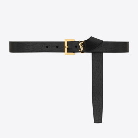 SAINT LAURENT 생로랑 그레인 램스킨 CASSANDRE 벨트 784193 (30mm) 2COLOR