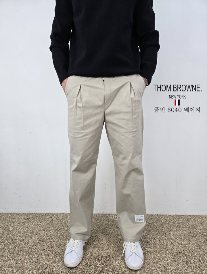 THOM BROWNE 톰브라운 사각패치 면 팬츠 3COLOR