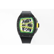 RICHARD MILLE 리차드밀 RM61-01 블랙 세라믹 1:1 베스트 에디션 옐로우 러버 스트랩 RMUL2