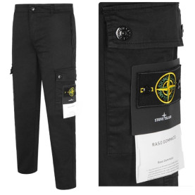 STONE ISLAND 스톤아일랜드 와펜패치 절개라인 가먼트다이드 카고팬츠 2COLOR