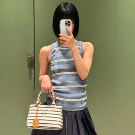 PRADA 프라다 스트라이프 토트백 1BA038 2COLOR