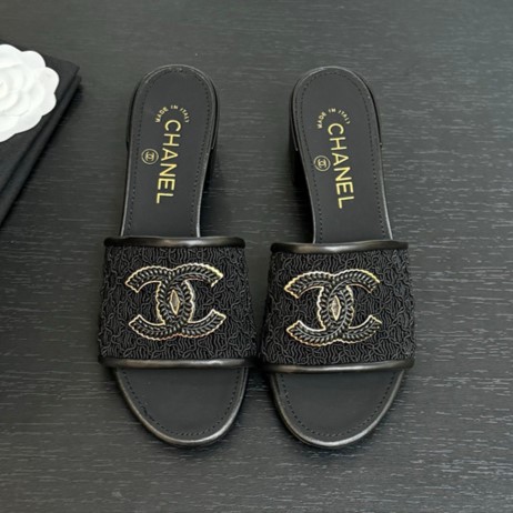 CHANEL 샤넬 여성용 슬리퍼 (굽높이6CM) C63786 2COLOR