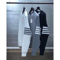 THOM BROWNE 톰브라운 4BAR 와플 맨투맨