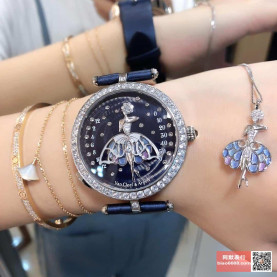 VAN CLEEF & ARPELS 반클리프 아펠 포에틱 컴플렉스 펑션 댄싱 엔젤 다이아 셋팅 여성용 시계 VCARO4F200