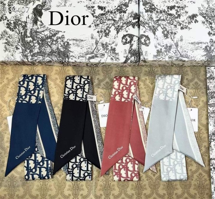 DIOR 디올 로고 실크 방도